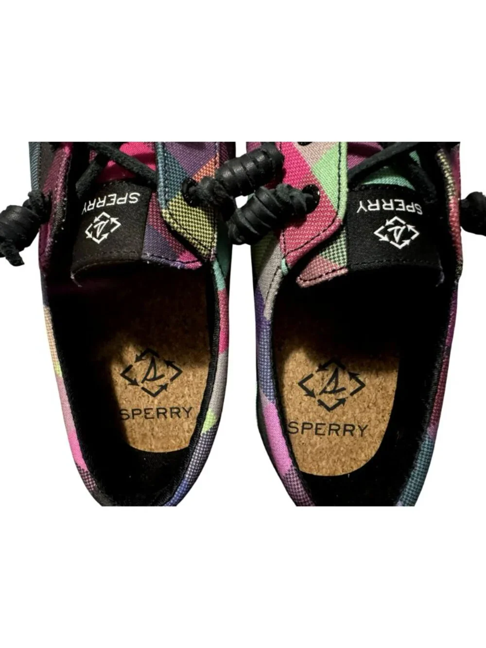 Sperry Women's Slip-On Crest Vibe Gingham Sneaker Sz 9 Multicolor Plaid Preppy - Picture 5 of 11